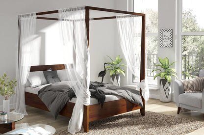 CANOPY Walnut Beechwood Bed