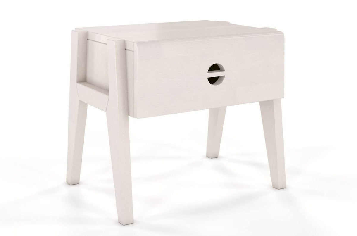 RADOM Beech Bedside Cabinet White