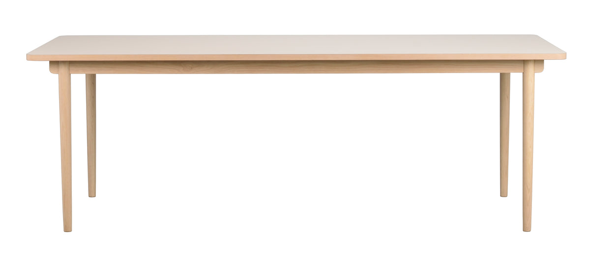 Fairmount Dining Table 220 x 95 cm – Beige / Whitewash Oak