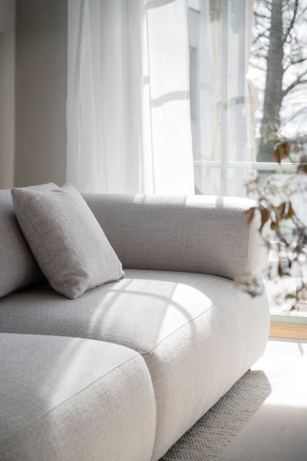 Falkner 3-Seater Sofa – Light Beige – room setting
