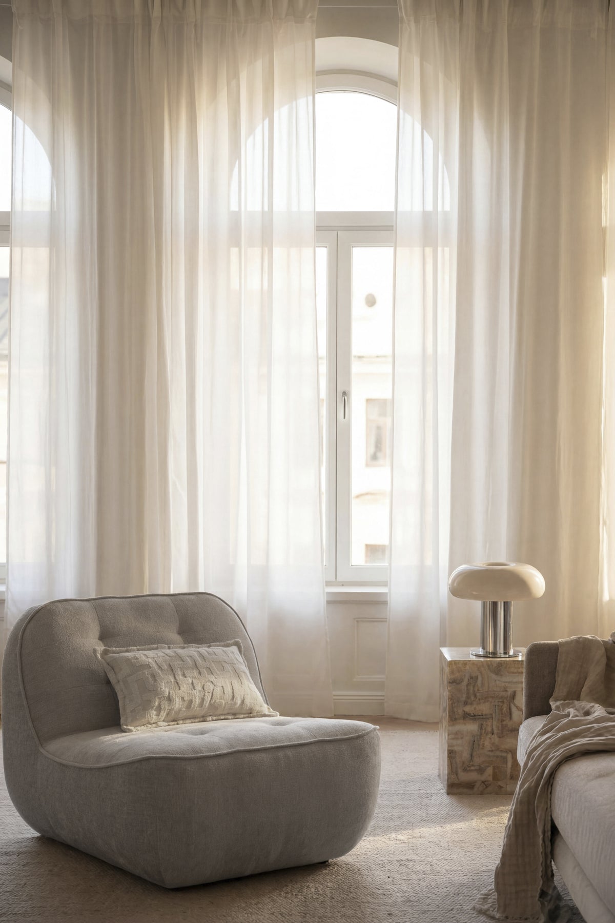 Farson Lounge Chair – Light Beige – room setting