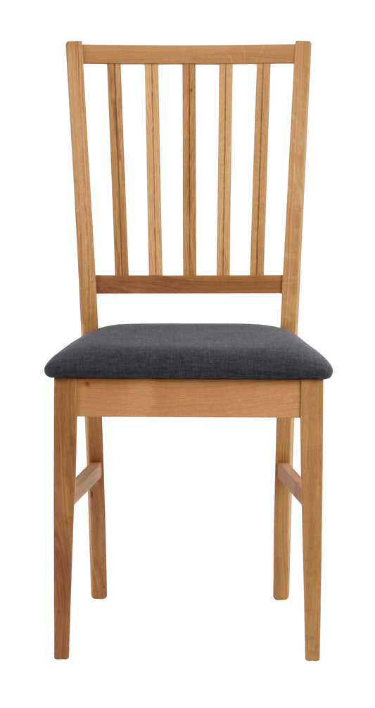 FILIPPA Set of 2 Chairs – Oak/grey fabric