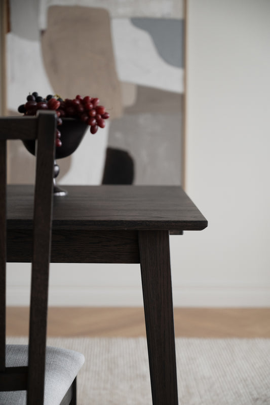 FILIPPA Dark Oak Dining Table 180CM/230CM/280CM – room setting