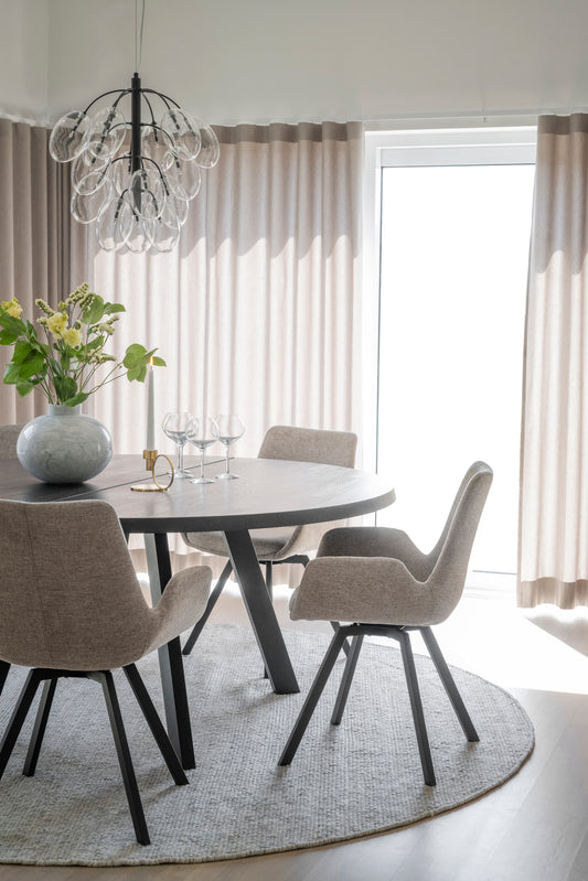 FRED Round Black Ash Table 160CM – room setting
