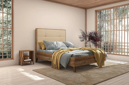 FRIDA Oak Bed Retro Oiled 663 French Velvet Burgundy