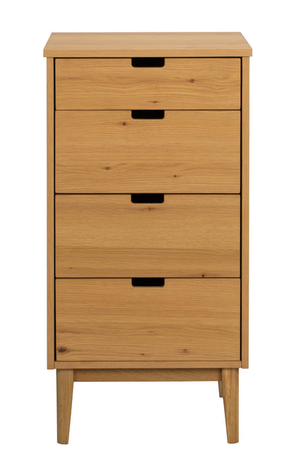 Garrison Tall Chest of 4 Drawers – Oiled Oak