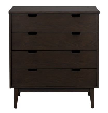 Garrison Wide Chest of 4 Drawers – Brown Oak