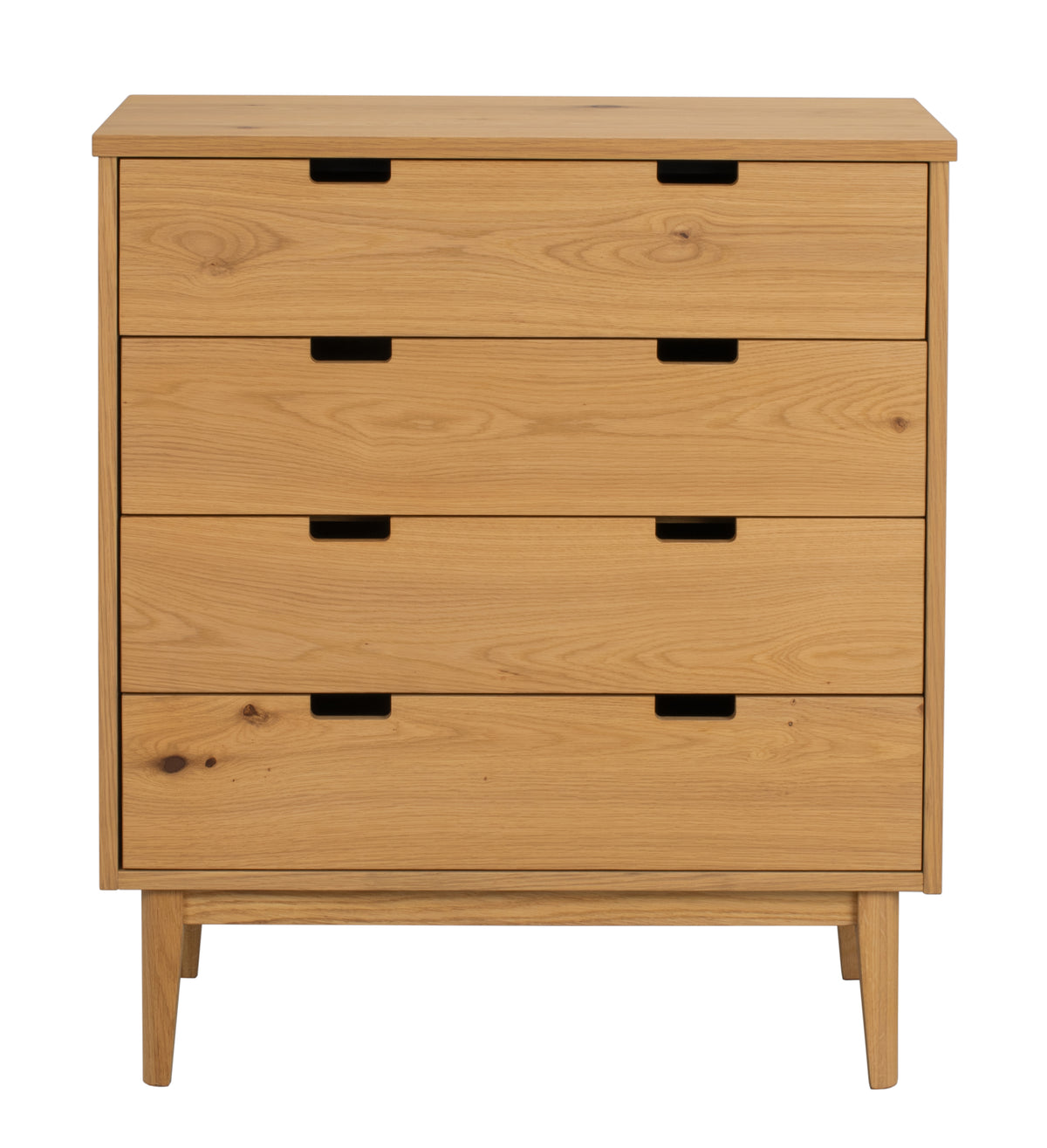Garrison Wide Chest of 4 Drawers – Oiled Oak