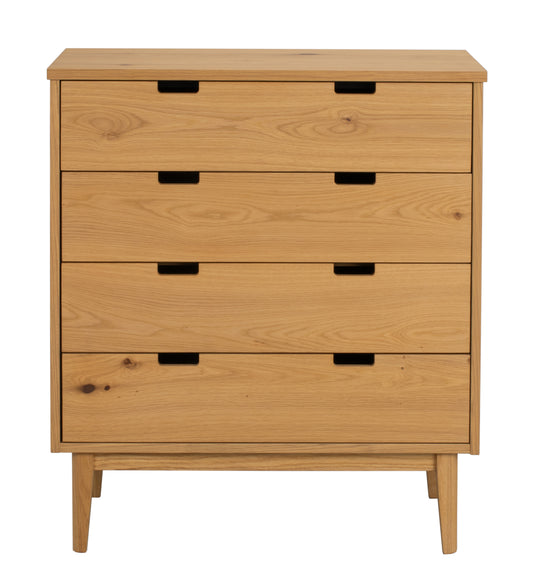 Garrison Wide Chest of 4 Drawers – Oiled Oak