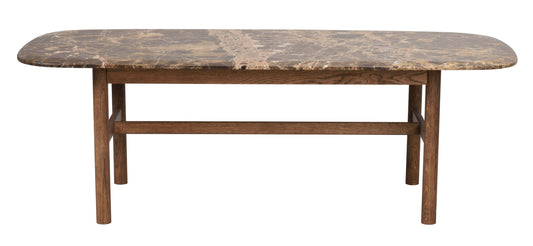 Hammond Marble Coffee Table 135 x 62 cm – Brown