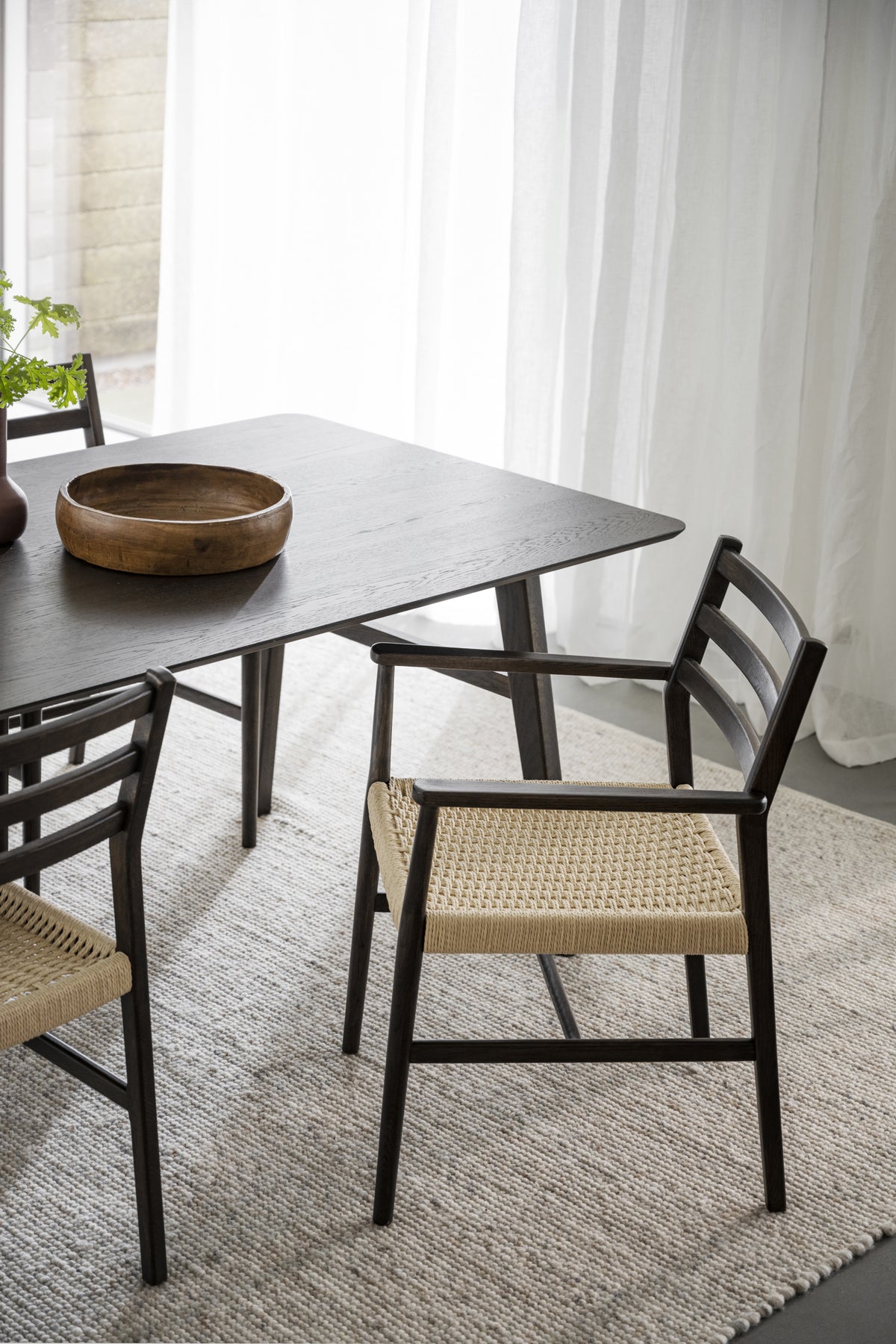Harlan Dining Armchair with Woven Seat