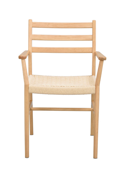 Harlan Dining Armchair with Woven Seat – Oak