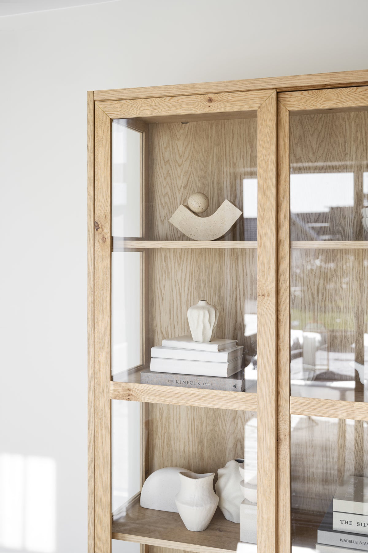 Hazelton Glass Cabinet with Drawers – room setting