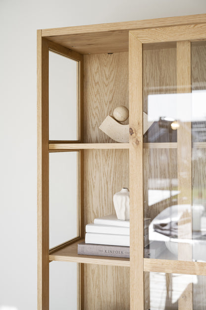 Hazelton Glass Cabinet with Drawers