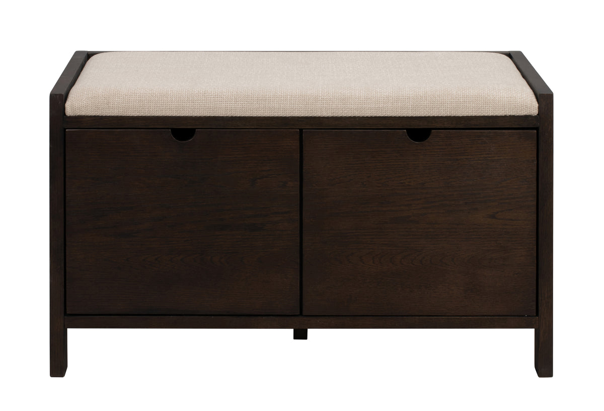 Hillmond Hallway Bench with Drawers – Brown Oak