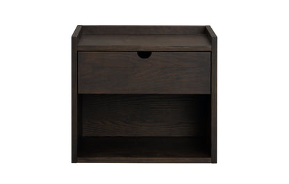 Hillmond Wall-Mounted Bedside Table – Brown Oak