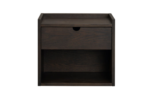 Hillmond Wall-Mounted Bedside Table – Brown Oak