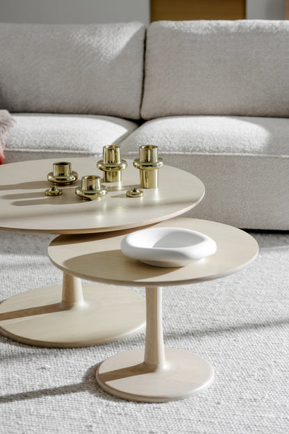 Hobart Round Coffee Table Ø90 cm – Whitewash Oak – room setting