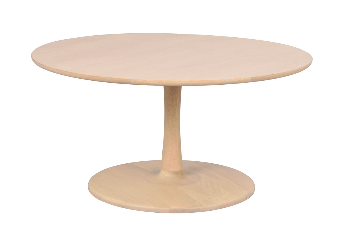 Hobart Round Coffee Table Ø90 cm – Whitewash Oak