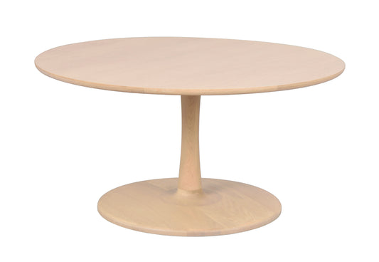 Hobart Round Coffee Table Ø90 cm – Whitewash Oak