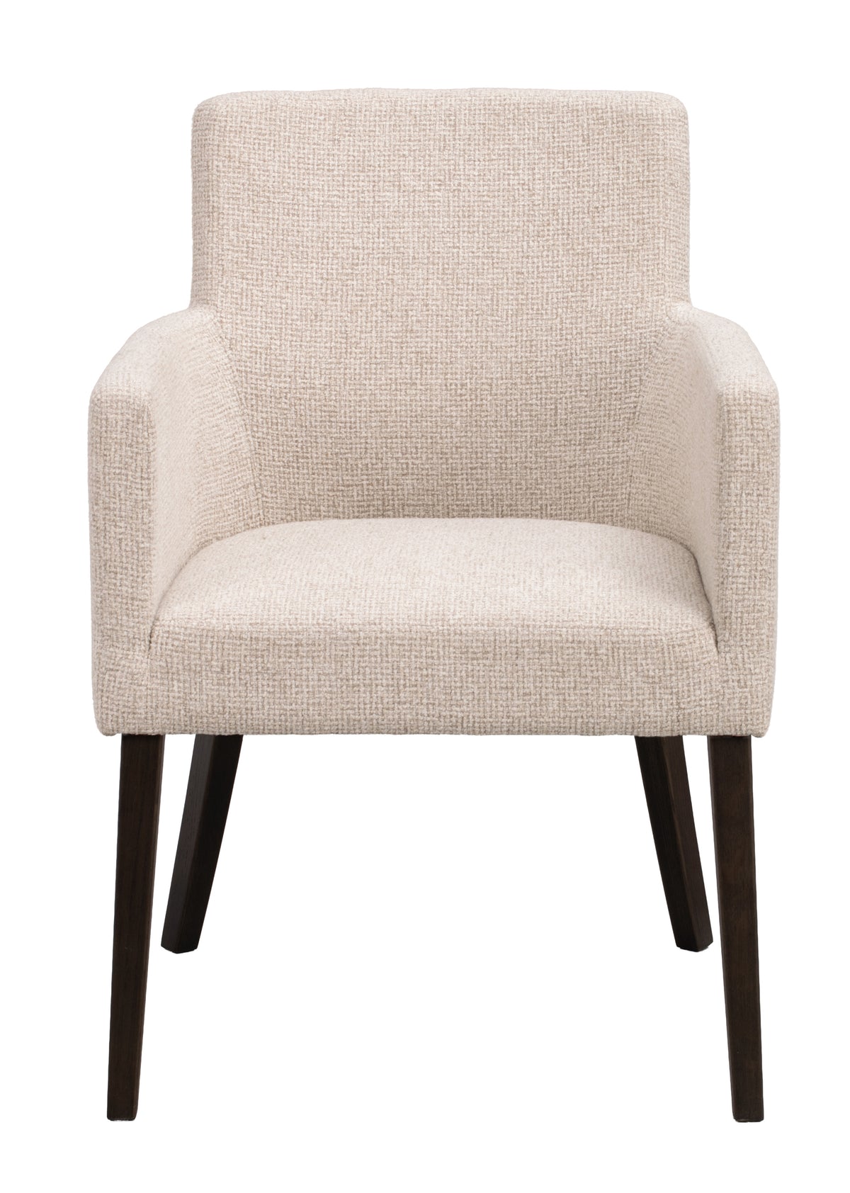 Hudson Dining Armchair (Set of 2) – Light Beige / Brown Oak