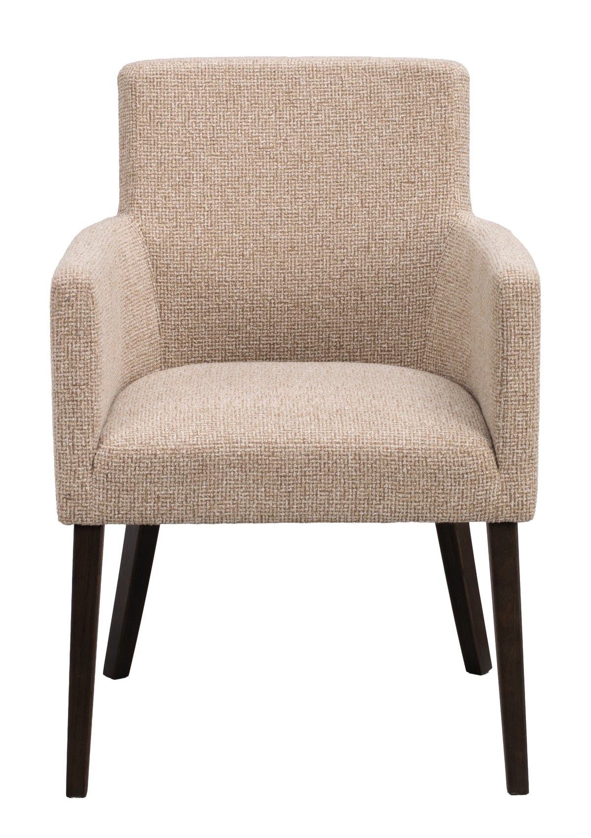 Hudson Dining Armchair (Set of 2) – Medium Beige / Brown Oak