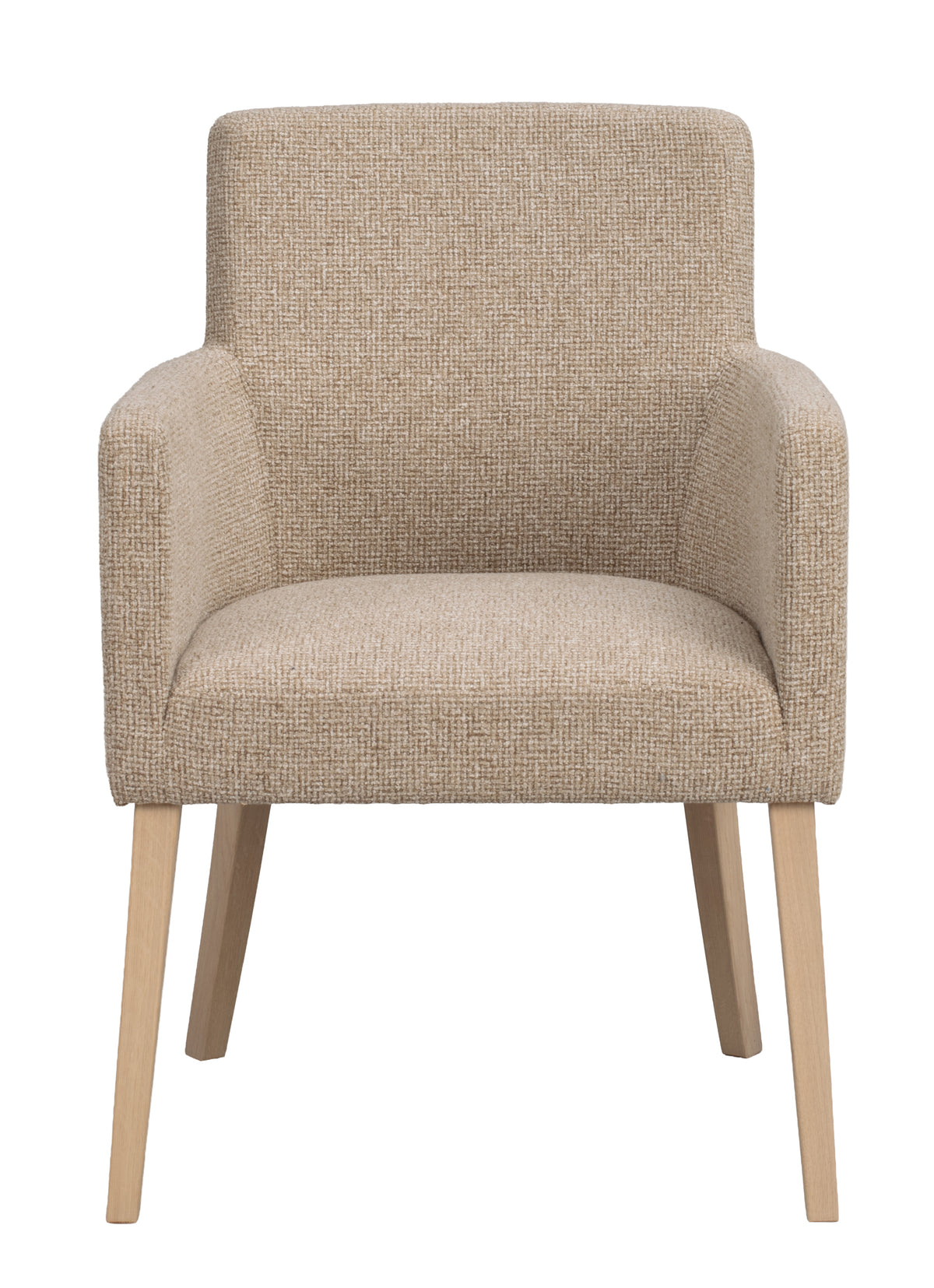 Hudson Dining Armchair (Set of 2) – Medium Beige / Whitewash Oak