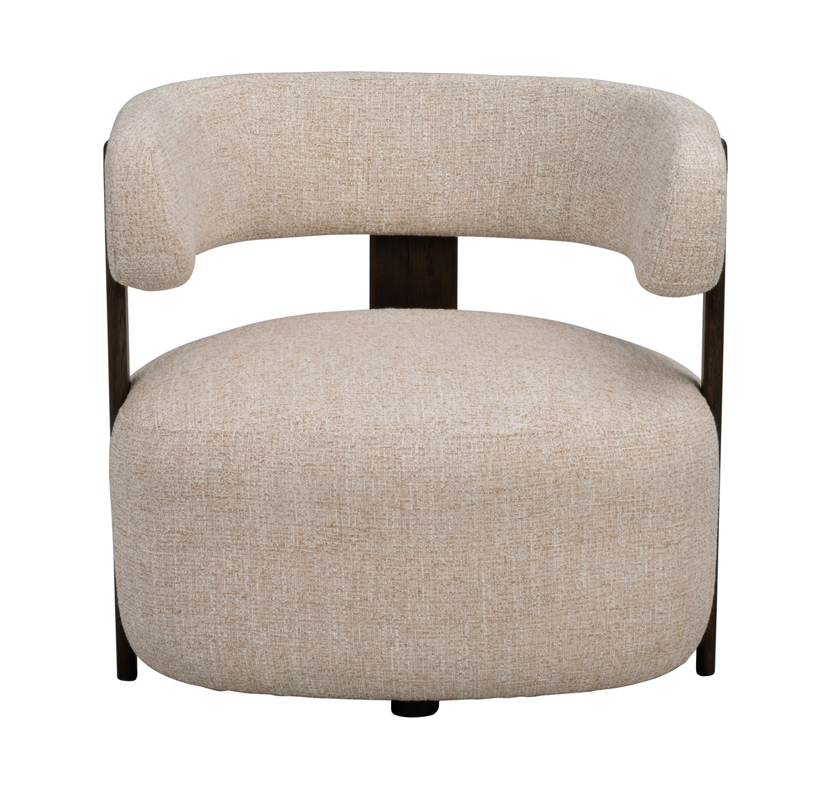 Jenison Lounge Chair – Light Beige / Brown Oak