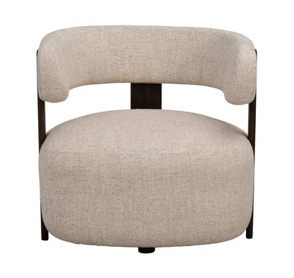 Jenison Lounge Chair – Light Beige / Brown Oak
