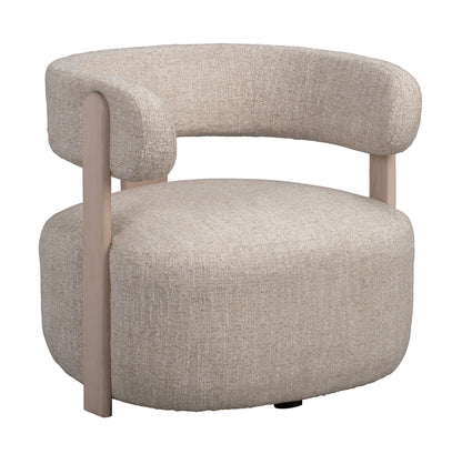 Jenison Lounge Chair – Light Beige / Whitewash Oak