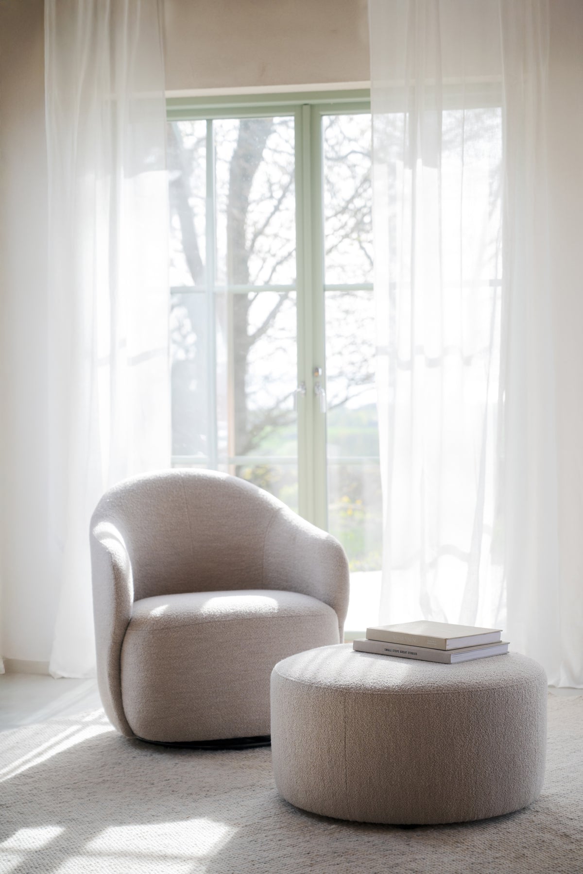 Joplin Pouffe Ø70 cm – Light Beige