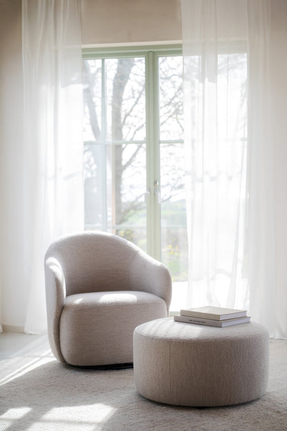 Joplin Pouffe Ø70 cm – Light Beige