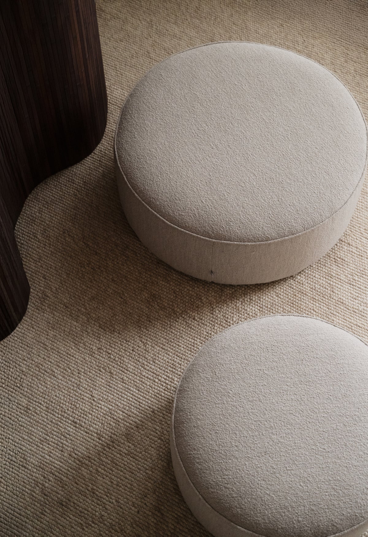Joplin Pouffe Ø90 cm – Light Beige