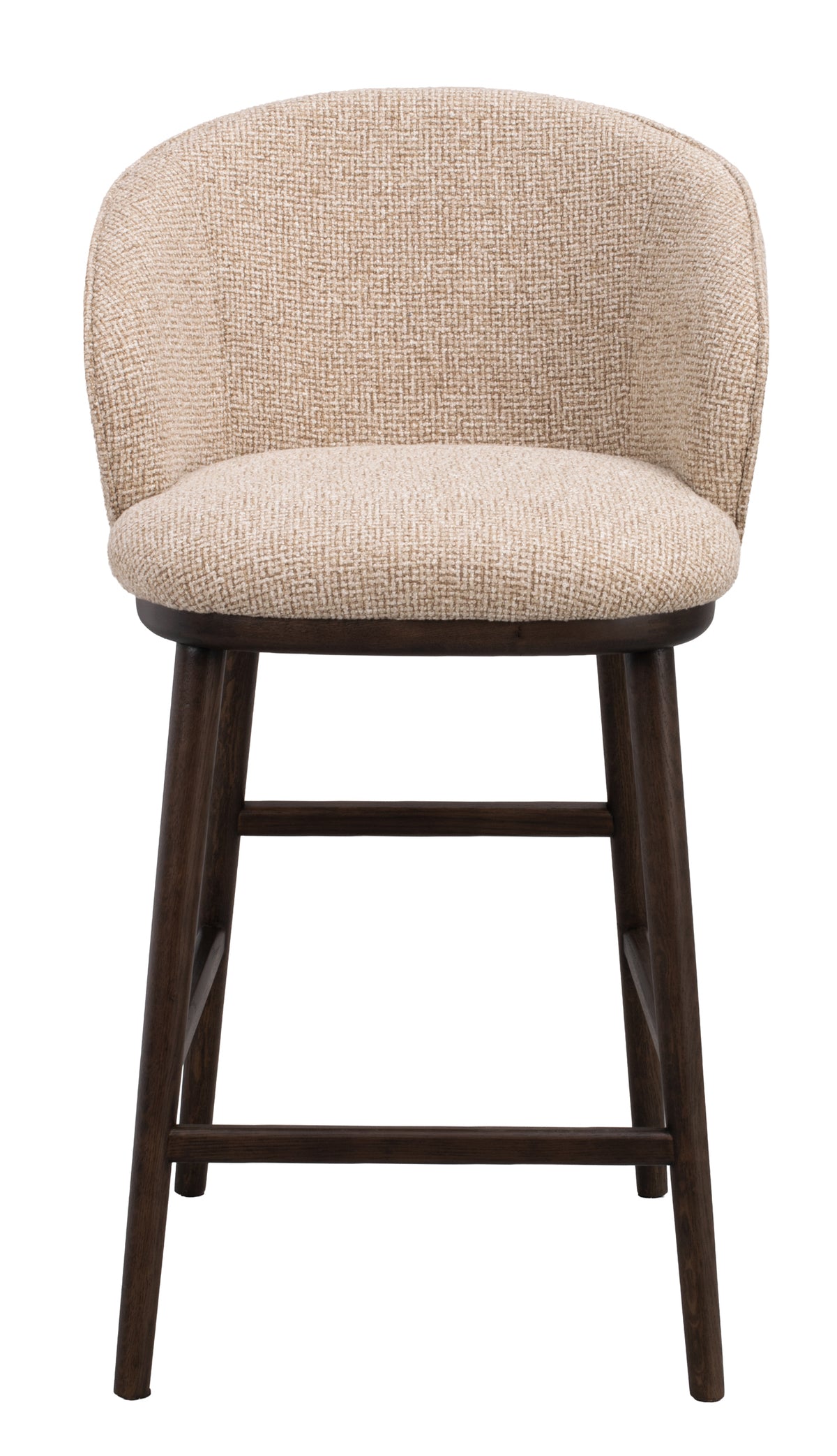 Judson Bar Stool (Set of 2) – Medium Beige / Brown Oak