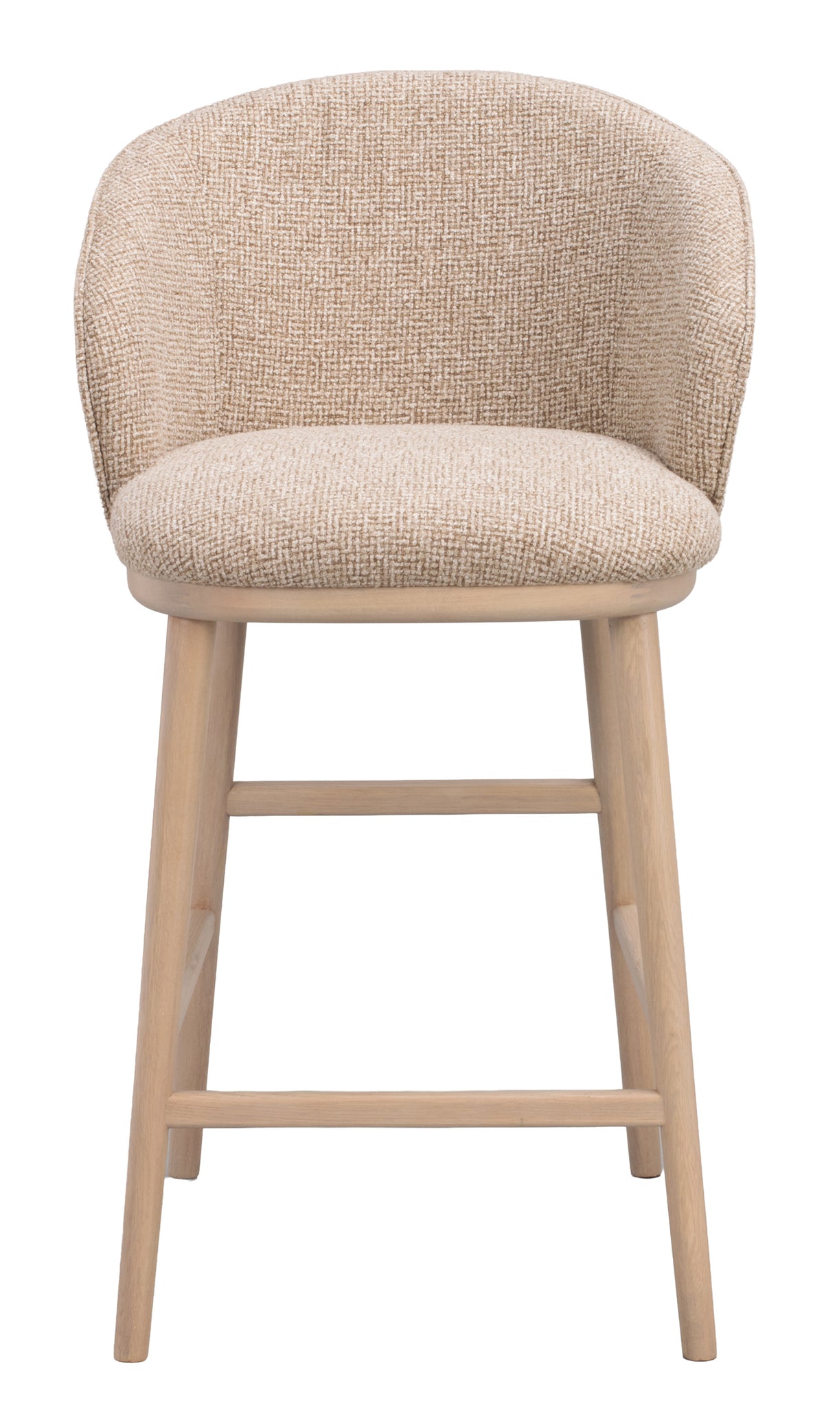 Judson Bar Stool (Set of 2) – Medium Beige / Whitewashed Oak