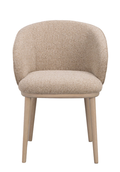 Judson Dining Armchair (Set of 2) – Medium Beige / Whitewashed Oak