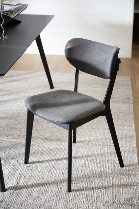 KATO Set of 2 Black Oak Chairs – room setting