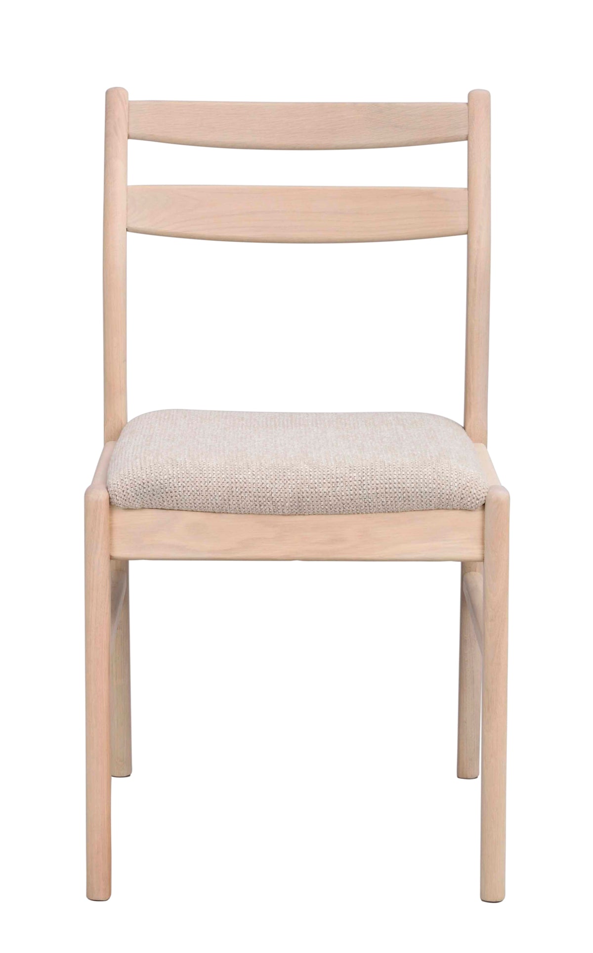 Kerwin Dining Chair (Set of 2) – Whitewash Oak / Light Beige