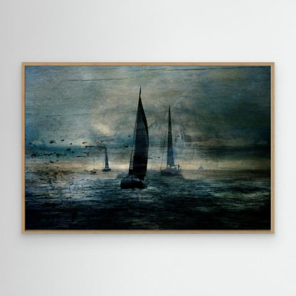 Sailing boats in the bay by Natalia