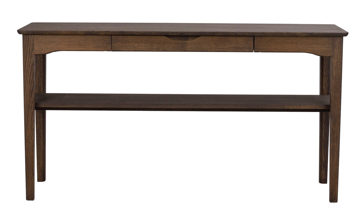 Markham Console Table with Drawer – Brown Oak