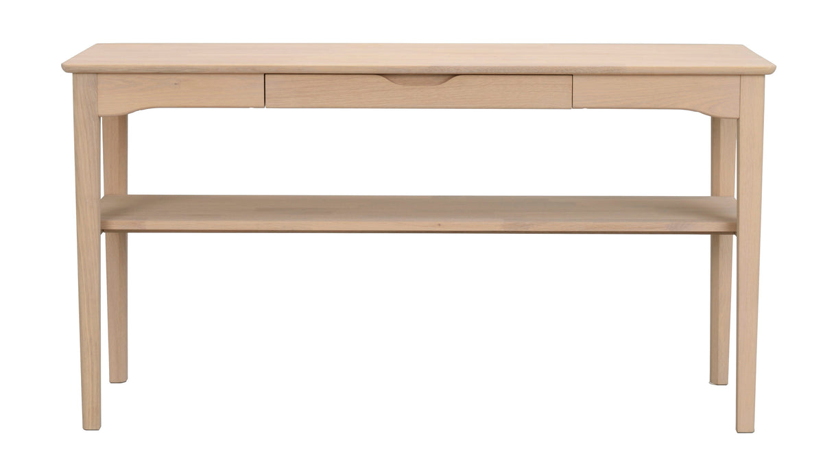 Markham Console Table with Drawer – Whitewash Oak