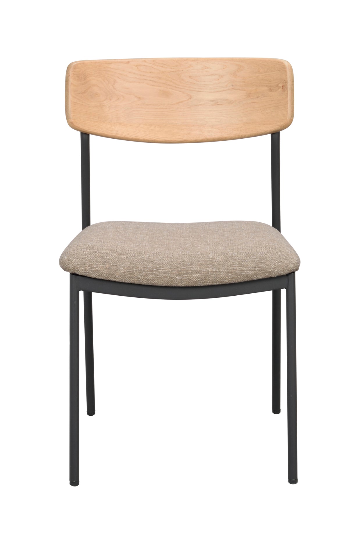 Maymont Stackable Dining Chair (Set of 2) – Oak / Dark Beige