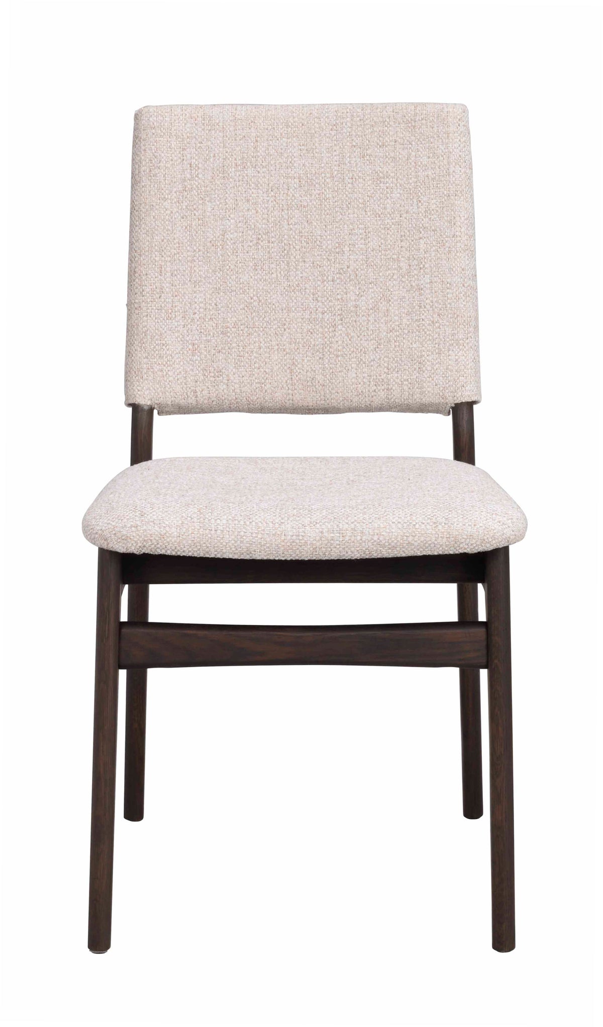 Medford Upholstered Dining Chair (Set of 2) – Brown Oak / Light Beige