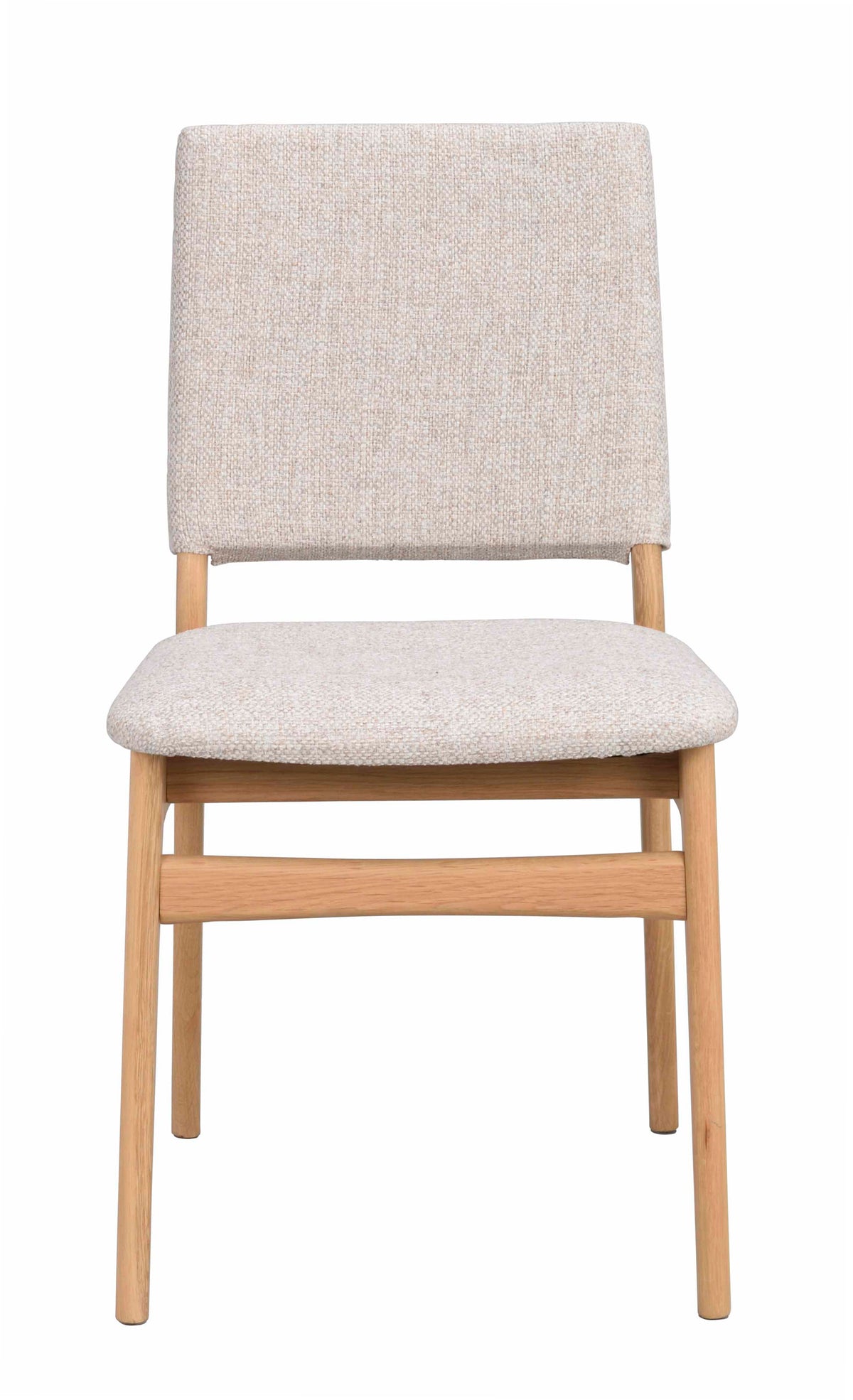 Medford Upholstered Dining Chair (Set of 2) – Oak / Light Beige