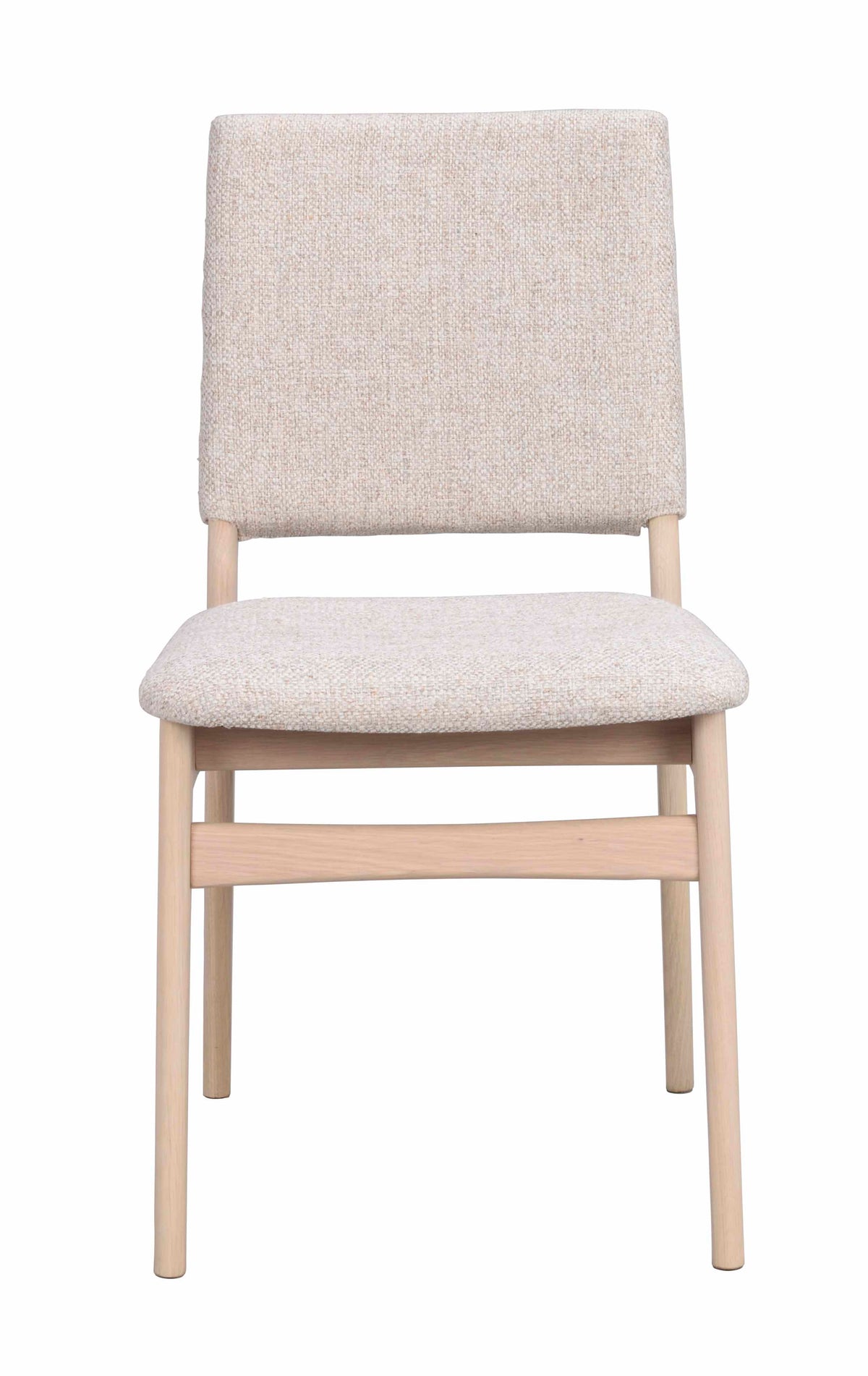 Medford Upholstered Dining Chair (Set of 2) – Whitewash Oak / Light Beige