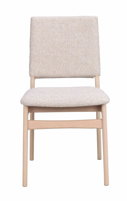 Medford Upholstered Dining Chair (Set of 2) – Whitewash Oak / Light Beige