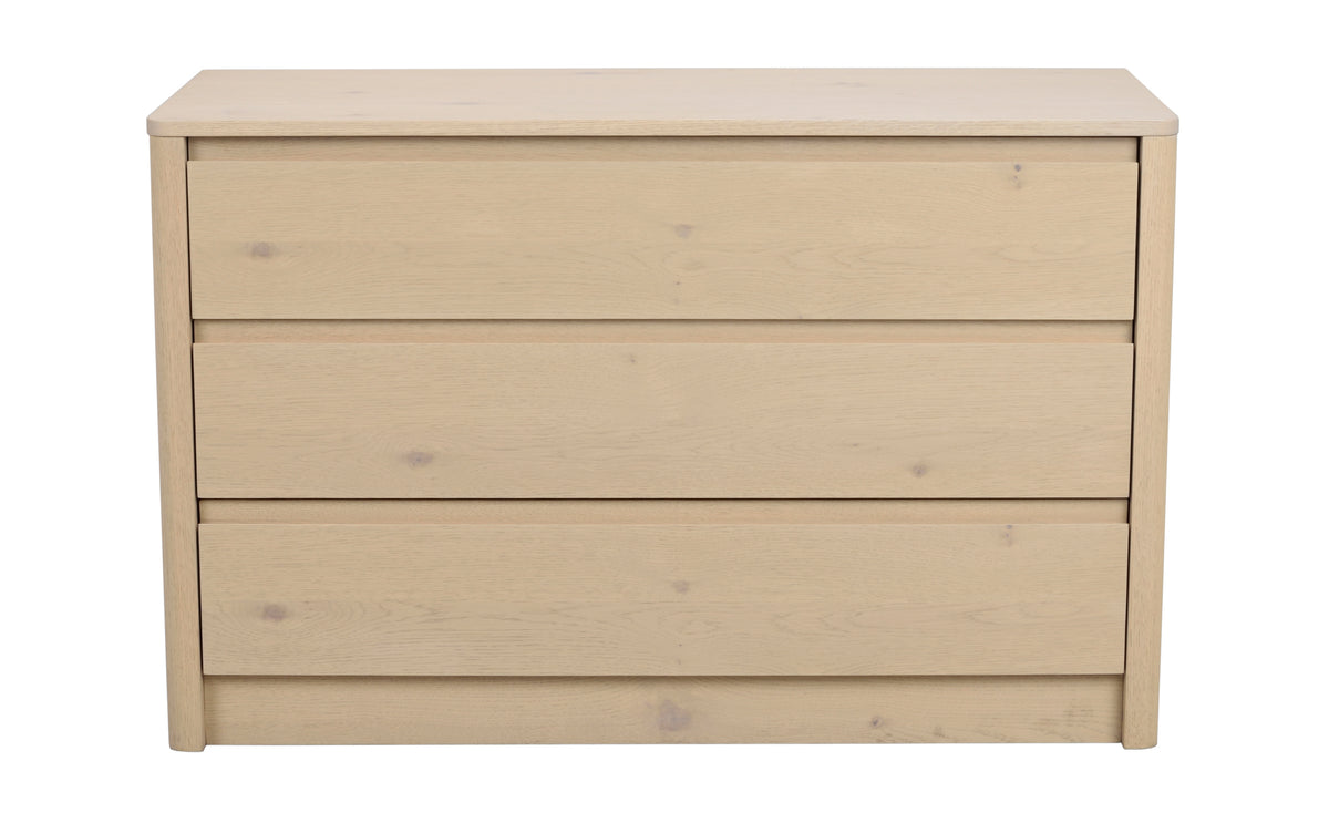 Melstone Chest of Drawers 110 cm – Whitewash Oak