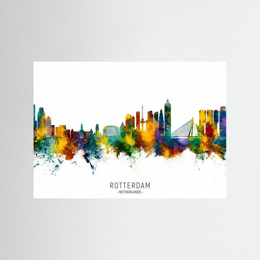 Rotterdam The Netherlands Skyline by Michael Tompsett