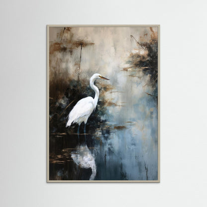 Egret in Lake by Treechild