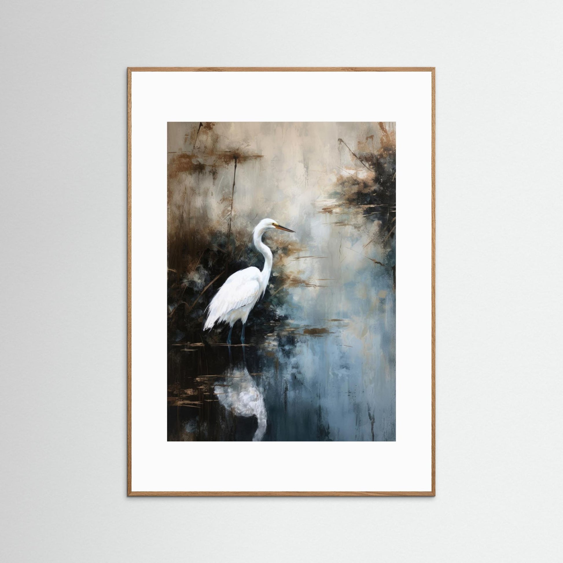 Egret in Lake by Treechild